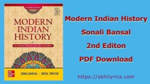 Modern Indian History Sonali Bansal PDF 2nd Edition